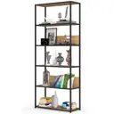 Kovový regál Loft 80 cm černá/dub craft