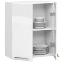 Závěsná kuchyňská skříňka Olivia W60 bílá/bílý lesk