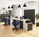 Počítačový stůl A5 bílá/grafitová šedá