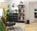 Regál R60 1SZ4P bílá/grafitový lesk