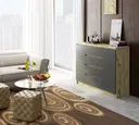 Komoda K140 2D4SZ dub artisan/grafitová šedá