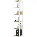 Kovový regál Loft 40 cm bílá/dub sonoma