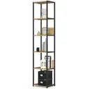 Kovový regál Loft 40 cm černá/dub artisan