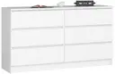 Komoda K140 6SZ bílá