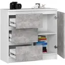 Komoda K80 Jerry 1D3SZ bílá/beton