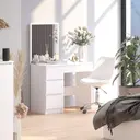 Toaletní stolek se zrcadlem T-6/SL 50x60 levá - bílá