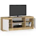 TV stolek K140 dub artisan/bílá