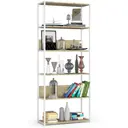 Kovový regál Loft 80 cm bílá/dub artisan