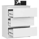Komoda K60 3SZ bílá/bílý lesk