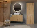 Koupelnová skříňka Nel 1K/DD antracit/dub artisan