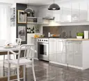 Kuchyňská skříňka Olivia S80 bílá/metalický lesk