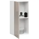 Závěsná kuchyňská skříňka Olivia W40 bílá/cappuccino lesk