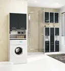 Koupelnová skříňka Fin 30 2D1SZ1W bílá/grafitový lesk