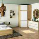 Nástavba na skříň S100 dub artisan/bílá