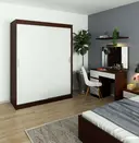 Šatní skříň posuvná Mono 150 cm wenge/bílá