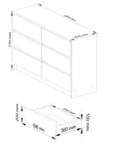 Komoda K120 6SZ bílá