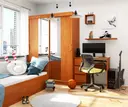 Šatní skříň posuvná se zrcadlem 150 cm olše