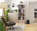 Regál R60 1SZ4P bílá/cappuccino lesk