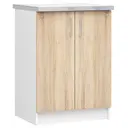 Kuchyňská linka s vitrínou LIMA 2.4M Bílá / Dub Sonoma