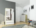 Šatní skříň S90 2D2SZ se zrcadlem dub artisan/bíla
