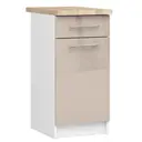 Kuchyňská skříňka Olivia S40 SZ1 bílá/cappuccino lesk
