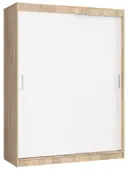 Šatní skříň posuvná Mono 150 cm dub sonoma/bílá