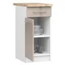 Kuchyňská skříňka Olivia S40 SZ1 bílá/cappuccino lesk