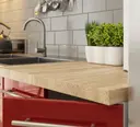 Kuchyňská skříňka Olivia S60 2D bílá/červený lesk