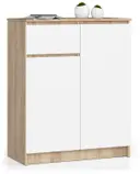 Komoda K80 2D1SZ dub sonoma/bílá