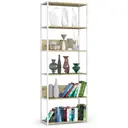Kovový regál Loft 70 cm bílá/dub artisan