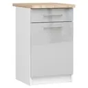 Kuchyňská skříňka Olivia S50 SZ1 bílá/metalický lesk
