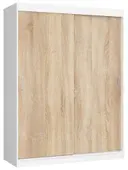 Šatní skříň posuvná Mono 150 cm bílá/dub sonoma