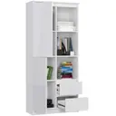 Regál R11 R80 2D2SZ bílá/bílý lesk