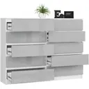 Komoda K160 10SZ bílá/metalický lesk
