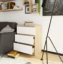 Komoda K60 3SZ dub sonoma/bílá