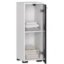 Koupelnová skříňka Fin S30 1D bílá/černý lesk