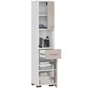 Koupelnová skříňka Fin 30 2D1SZ1W bílá/cappuccino lesk