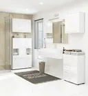 Koupelnová skříňka Fin 30 2D1SZ bílá/bílý lesk