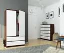 Šatní skříň S90 2D2SZ wenge/bílá