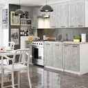 Závěsná kuchyňská skříňka Olivia W60 H720 bílá/beton
