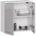 Koupelnová skříňka Fin W60 2D bílá/metalický lesk
