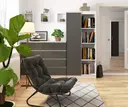 Regál R80 1D4P bílá/grafitová šedá