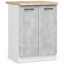 Kuchyňská skříňka Olivia S60 2D bílá/beton