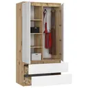 Šatní skříň S90 2D2SZ se zrcadlem dub artisan/bíla