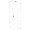 Kovový regál Loft 80 cm bílá/šedá