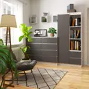 Regál R11 R80 2D2SZ bílá/grafitová šedá