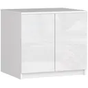 Nástavba na skříň S60 bílá/bílý lesk