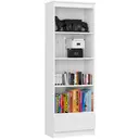 Regál R60 1SZ4P bílá/bílý lesk