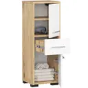 Koupelnová skříňka FIN Sloupek 30 2D 1SZ 85cm PK Dub Artisan / Bílá