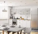 Závěsná kuchyňská skříňka Olivia W80 G2 H580 bílá/beton